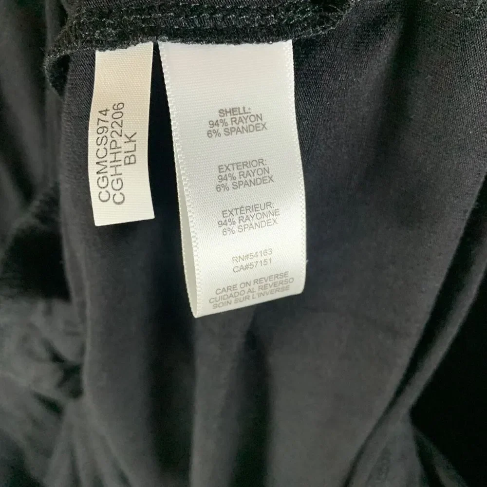 Calvin Klein Swim Cover-Up Women's S/M Black Rayon Surplice Neck Racerback S9495